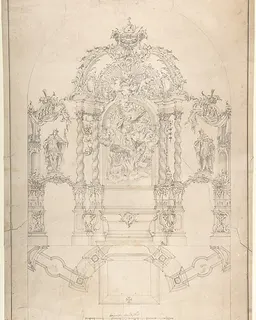Design for an Alter with Saint Michael and the Dragon by Johann Baptist Modler