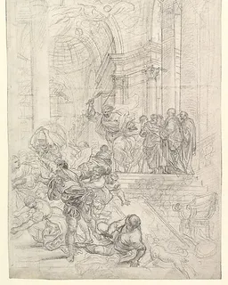 Christ Driving the Money Changers from the Temple by Lorenzo de' Ferrari
