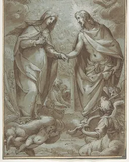 Christ Receiving the Virgin into Heaven by Giovanni Battista Paggi