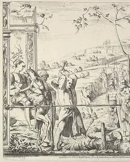 The Martyrdom of Saint James, from "The Story of Saints James and Christopher in the Eremitani Chapel" by Giovanni David
