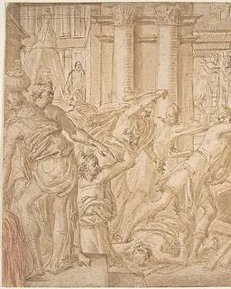 Christ Driving the Money Changers from the Temple by Frans Floris I