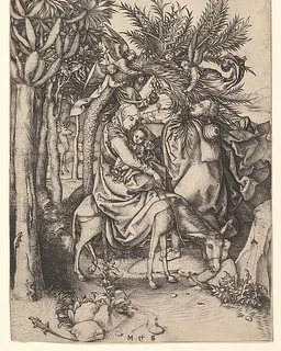 Rest on the Flight into Egypt by Martin Schongauer
