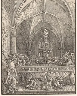 Holy Family at a Fountain by Albrecht Altdorfer