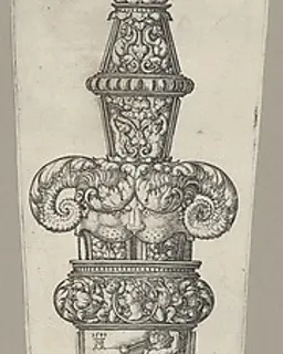 Design for a Dagger Sheath, with Cain and Abel by Heinrich Aldegrever