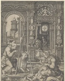Saint Luke Painting the Virgin by Dirck Vellert