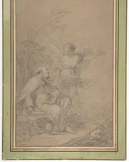 Elijah Visited by an Angel in the Wilderness (I Kings 19:4-8) by Jean-Baptiste Bénard