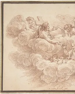 The Risen Christ Appearing to Souls in Purgatory by Charles Nicolas Cochin II
