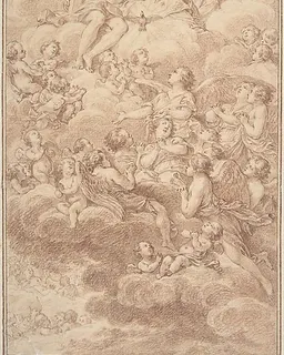 Angels Adoring the The Holy Trinity by Charles Nicolas Cochin II