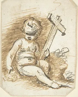Infant Christ with the Cross by Anonymous, Spanish, School of Seville, 17th century
