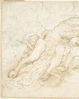 Awe-struck Saint Jerome by Anonymous, Spanish, School of Seville, 17th century