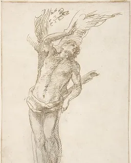 Saint Sebastian (?) Tied to a Tree by Pedro  Duque Cornejo