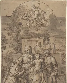 The Rest on the Flight into Egypt by Adrien Dassier
