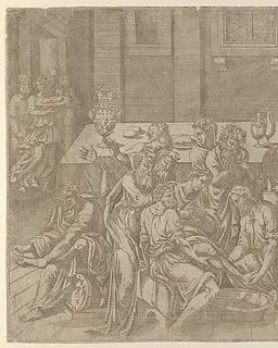 Christ Washing the Feet of his Disciples by Antonio Fantuzzi