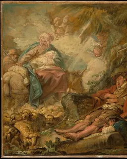 Shepherds Dreaming of the Flight into Egypt by Jean-Baptiste Deshays