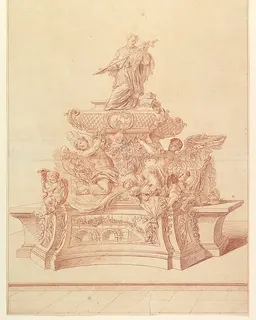 The Silver Tomb of St. John Nepomuk in the Cathedral of St. Veit's Prague, designed by Fischer von Erlach, 1729 by Jeremias Jakob Sedelmayr