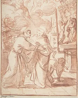 Saint Francis Meeting Saint Dominic by Francisco Vieira de Mattos (Il Lusitano)