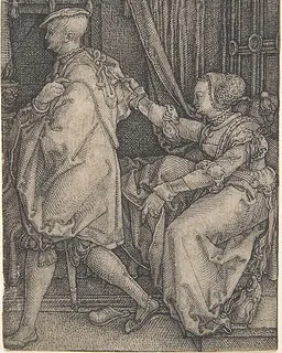 Joseph and Potiphar's Wife by Heinrich Aldegrever