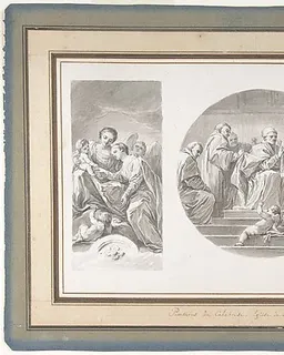 The Mystic Marriage of Saint Catherine; Saint Celestine V Renouncing the Papacy; Saint Catherine Touched by Divine Love by Nicolas Bernard Lépicié