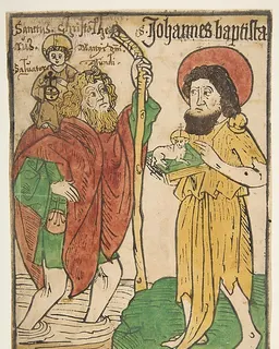 Saint Christopher and Saint John the Baptist by Jorg Glockendon