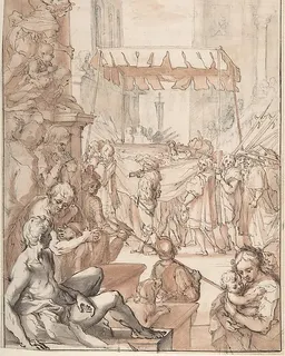 The Body of Saint Catherine of Siena carried in Procession, after Francesco Vanni by Anonymous, French, 18th century