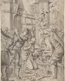 Adoration of the Shepherds by Aertgen Claesz. van Leyden