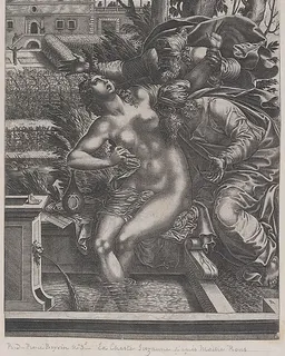 Susanna and the Elders by René Boyvin