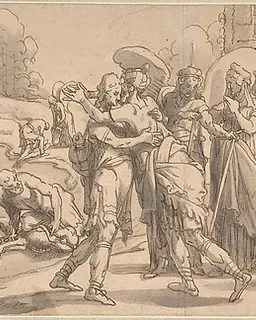 Raguel's Reception of Tobias at Ecbatana by Pieter Aertsen