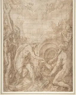 Christ in Limbo:  Design for the Standard of a Confraternity by Filippo Bellini