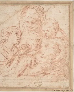 The Mystic Marriage of Saint Catherine by Simone Cantarini