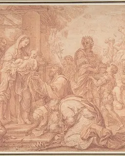 The Adoration of the Magi by Giuseppe Bartolomeo Chiari
