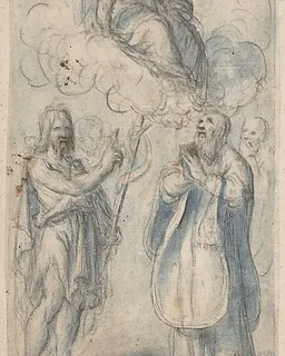 The Virgin and Child with Saint John the Baptist, Pope Saint Dionysius, Filippo Neri and a Male Saint by Baccio (Lorenzo Bartolo) Ciarpi