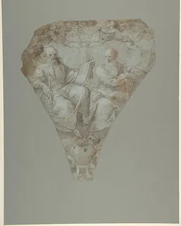 Study for a Pendentive: Figures of Saint Peter and Saint Paul by Belisario Corenzio