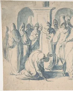 Christ and the Woman Taken in Adultery by Belisario Corenzio