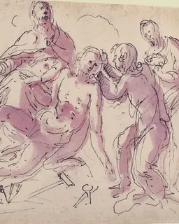 Lamentation over the Dead Christ by Francesco Curia