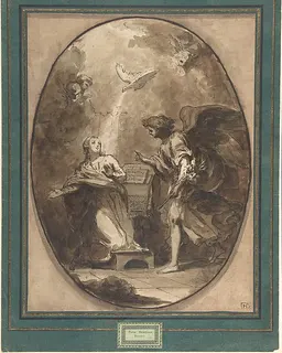 The Annunciation by Pietro Melchiorre Ferrari