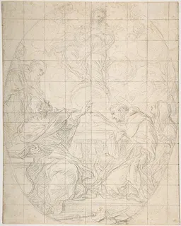 The Virgin Immaculate Appearing to Four Saints by Ciro Ferri