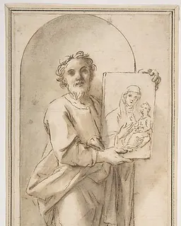 Saint Luke Holding a Painting of the Virgin and Child by Marcantonio Franceschini