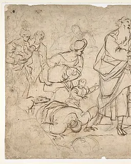 Moses Striking the Rock by Luca Giordano