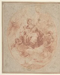 The Virgin and Child Holding Scapulars by Francesco Guardi