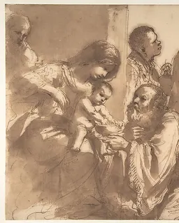 The Adoration of the Magi by Guercino (Giovanni Francesco Barbieri)