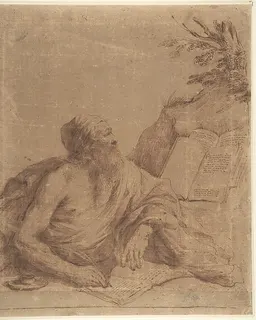 Saint Jerome Writing by Guercino (Giovanni Francesco Barbieri)