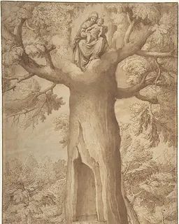 The Beech Tree of the Madonna at La Verna by Jacopo Ligozzi