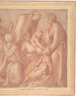 Virgin and Child with Saint Elizabeth, the Infant Baptist, Saint Anthony of Padua, and a Female Martyr by Jacopo da Pontormo (Jacopo Carucci)