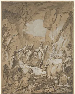 The Flight into Egypt by Jean-Baptiste Marie Pierre