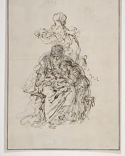 Studies for an Education of the Virgin: Saint Anne Teaching the Virgin to Read by Sebastiano Ricci