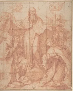 Madonna of Mercy by Anonymous, Italian, Roman-Bolognese, 17th century
