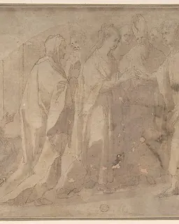 The Marriage of the Virgin (Lunette) by Giorgio Picchi, the Younger