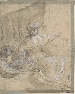 The Finding of Moses by Anonymous, Italian, Roman-Bolognese, 17th century