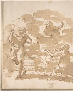 The Sacrifice of Abel by Anonymous, Italian, Roman-Bolognese, 17th century