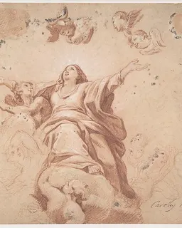 Assumption of the Virgin (after Carlo Maratta?) by Anonymous, Italian, Roman-Bolognese, 17th century